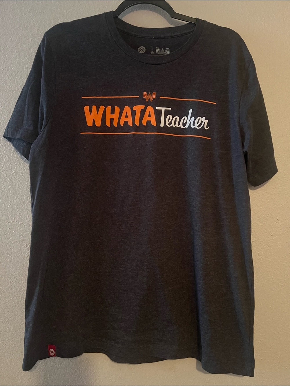 Tumbleweed Texstyles Whataburger Shirt XL Women WHATATeacher Heather Charcoal